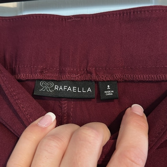NWT Rafaella Maroon stretch pant size 8 - Picture 4 of 5